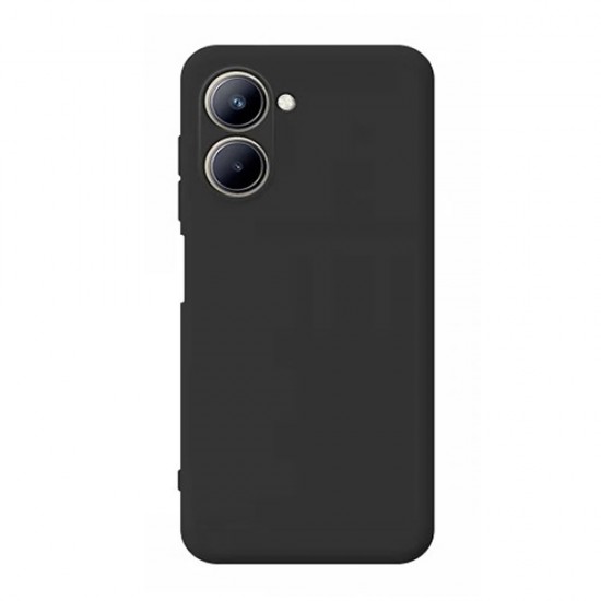 Funda De Gel De Silicona Realme C33 Negra Con Protector De Cámara