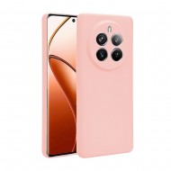 Realme 12 Pro/12 Pro Plus 5G Pink Silicone Case With Camera Protector
