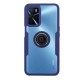 Funda De Silicona Dura 360° Oppo A16/A16s/A55 5G Azul Con Anillo De Dedo Magnético