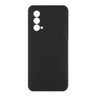 Oppo A74 Black Silicone Case With Camera Protector