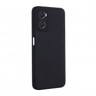 Oppo A96 4G Black Silicone Case With Camera Protector