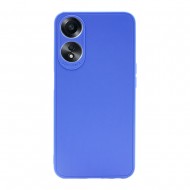 Oppo A78 5G/A58 5G Blue Silicone Gel Case With 3D Camera Protector