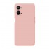 Oppo A96 4G Pink Silicone Case With Camera Protector