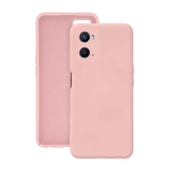 Oppo A96 4G Pink Silicone Case With Camera Protector