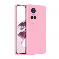 Oppo Reno10 5G/Reno10 Pro 5G Pink Silicone Case With Camera Protector