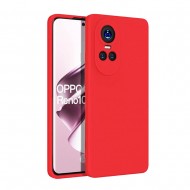 Oppo Reno10 5G/Reno10 Pro 5G Red Silicone Case With Camera Protector