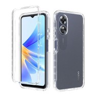Oppo A17/A17k Transparent 360° Hard Silicone Case With Camera Protector