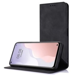 Funda Flip Cover Wallet Vivo Y33s/Y11s Negro Couro