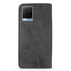 Funda Flip Cover Wallet Vivo Y33s/Y11s Negro Couro