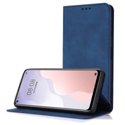 Funda Flip Cover Wallet Vivo Y33s/Y11s Azul Escuro Couro