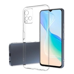 Funda De Silicona Vivo Y21/Y21s/Y33s Transparente Con Protector De Cámara