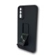 Capa Silicone Dura Anti-Choque Vivo Y11s / Y20s Preto Kickstand