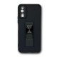 Anti-Shock Hard Silicone Case Vivo Y11S Black Kickstand