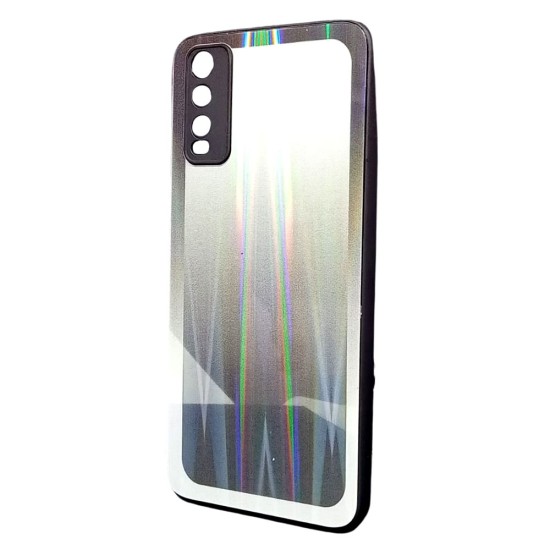 Funda De Silicona Dura Vivo Y11S/Y20S Negro Cristal Con Protector De Cámara