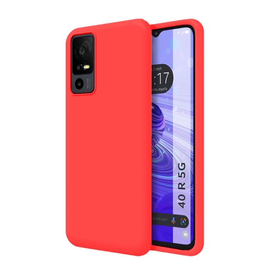 Capa Silicone Gel Tcl 40 Se Vermelho