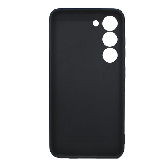 Funda De Gel De Silicona Samsung Galaxy S23 Negro Con Protector De Cámara 3D