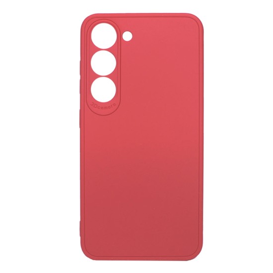 Funda De Gel De Silicona Samsung Galaxy S23 Rojo Con Protector De Cámara 3D