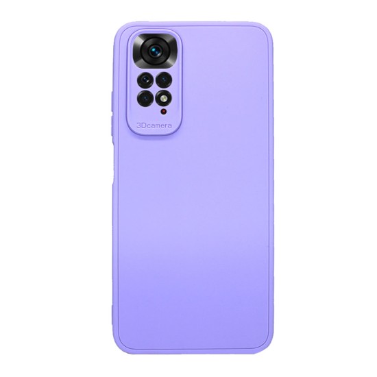 Funda De Gel De Silicona Xiaomi Redmi Note 11/11s Lila Con Protector De Cámara 3D