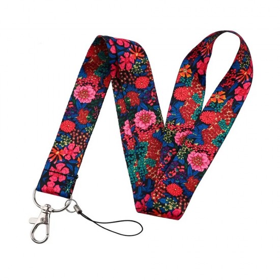 OEM Flowers Mobile Phone Lanyard Mix