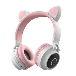 Auriculares Gjby CA-028 Rosa Wireless/TF Card