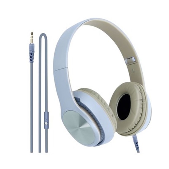 Auricular Gjby Gj-31 Efecto de sonido estéreo Azul con micrófono