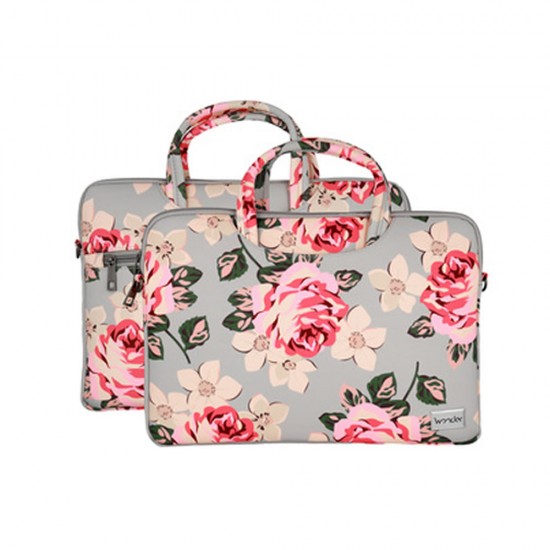 Wonder Universal Laptop Bag 15"-16" Grey Flowers