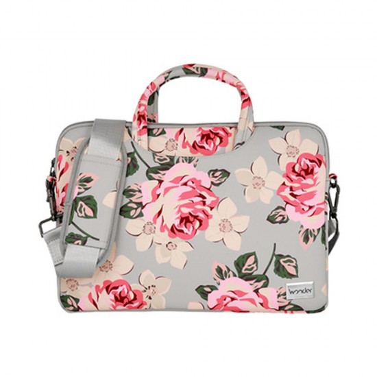 Wonder Universal Laptop Bag 15"-16" Grey Flowers