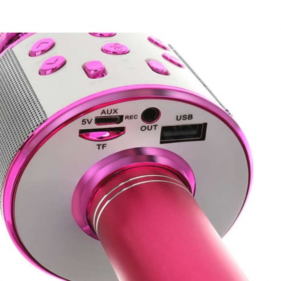 OEM Izoxis Pink Bluetooth/TF Card/USB/AUX Microphone