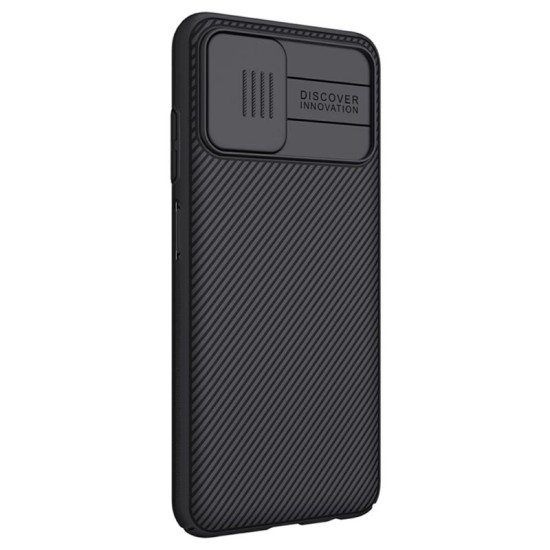 Capa Silicone Dura Samsung Galaxy A03s/A037 Preto Nillkin Com Protetor De Câmera