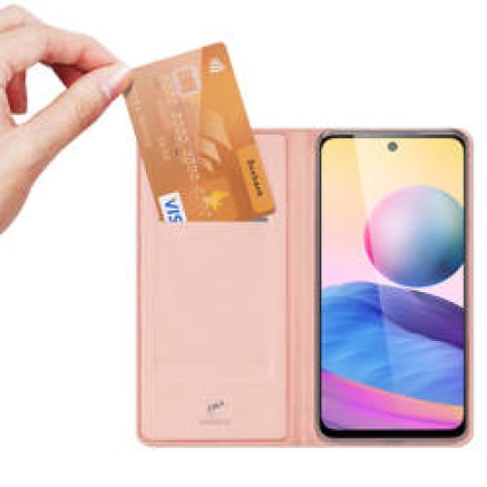 Xiaomi Redmi Note 10T 5G/ Poco M3 Pro Gold Pink Dux Ducis Skin Flip Cover Case