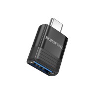 Adaptador De USB Tipo C Para USB OTG Borofone BV18 Negro 3A 5V