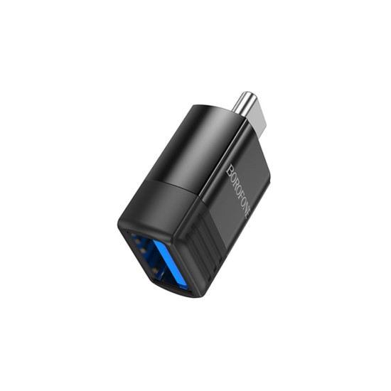 Adaptador De USB Tipo C Para USB OTG Borofone BV18 Negro 3A 5V