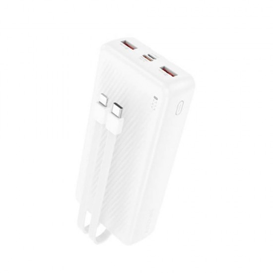 Borofone BJ57A White 20000mAh Input Micro/Usb And Usb-C/Output Usb-C And Lightning Power Bank