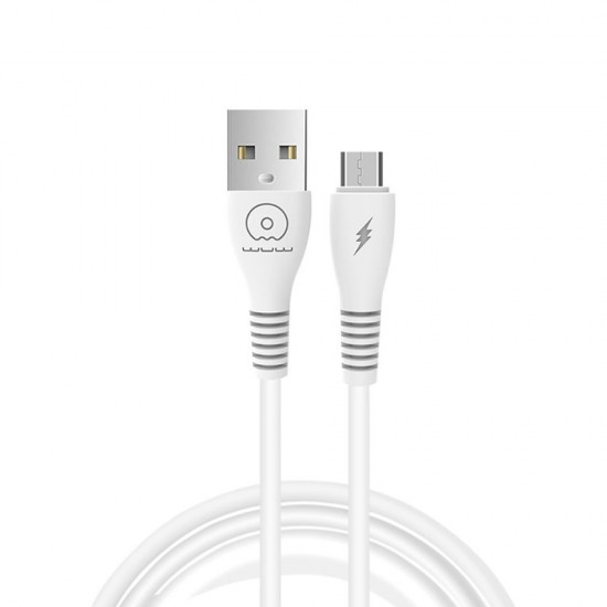 Cable De Datos WUW X195 Blanco 2.4A 1m Para Micro USB