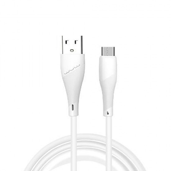 Cabo De Dados Wuw X196 Branco 2.4a 1m Para Micro Usb