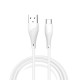 Cabo De Dados Usb Tipo C Wuw X196 Branco 2.4a 1m