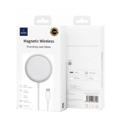 WIWU W009 White 15W Type C Magnetic Wireless Charger