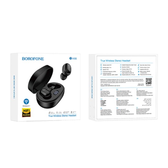 Borofone BW06 Black Bluetooth TWS Earbuds