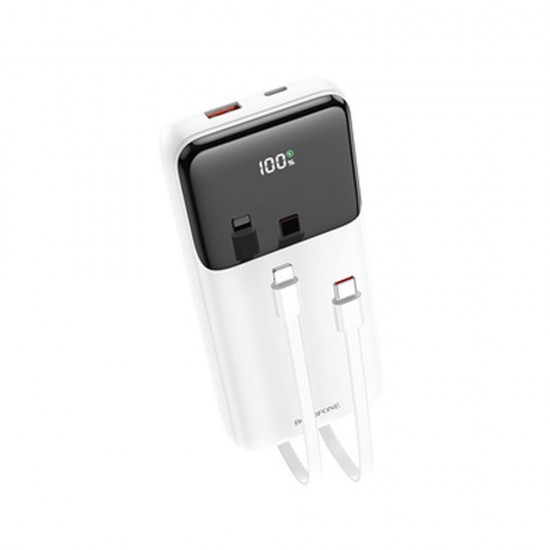 Power Bank Borofone BJ22A Blanco 20000mAh Dual Port USB Y Tipo-C