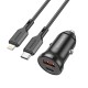 Cargador De Coche Borofone Bz18a Negro 20W 3.0A 5V USB Type C