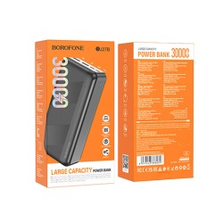 Power Bank Borofone BJ27B Negro 30000mAh 2 Input Micro Y Type-C/2 USB Output