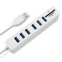 Usb 2.0 Hub New Science 6 Ports Hub Branco Sd/Tf