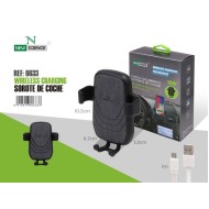 Soporte De Teléfono New Science Para El Coche Con Cargador Wireless 10W Negro Q5