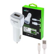 Cargador de Coche New Science REF:6695 Blanco 2.1A USB Para Iphone