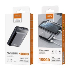 MTK K3632 Black 10000mAh 2 USB Power Bank