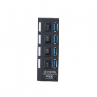 MTK AT834 USB HUB Adapter Black USB 3.0 5Gbps 4 Ports With Switches