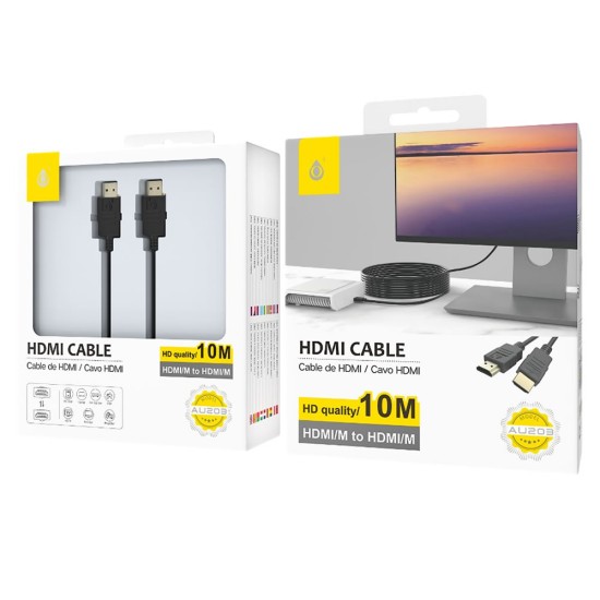 One Plus AU203 Black 10m HDMI M/M Cable