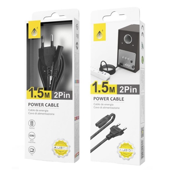 Cable De Energia One Plus AU302 Negro 2 Pin 1.5m