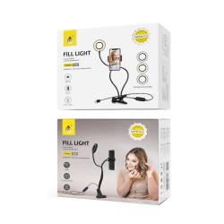 Ring Light One Plus NR9102 Negro 4"-6.5" 10W Con Soporte Para Teléfono