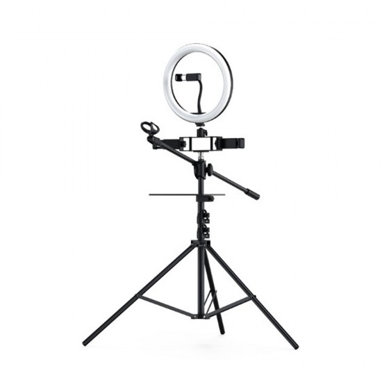 One Plus NR9103 Black 4“-6.5” 26W Ring Light With Phone Holder And Microphone